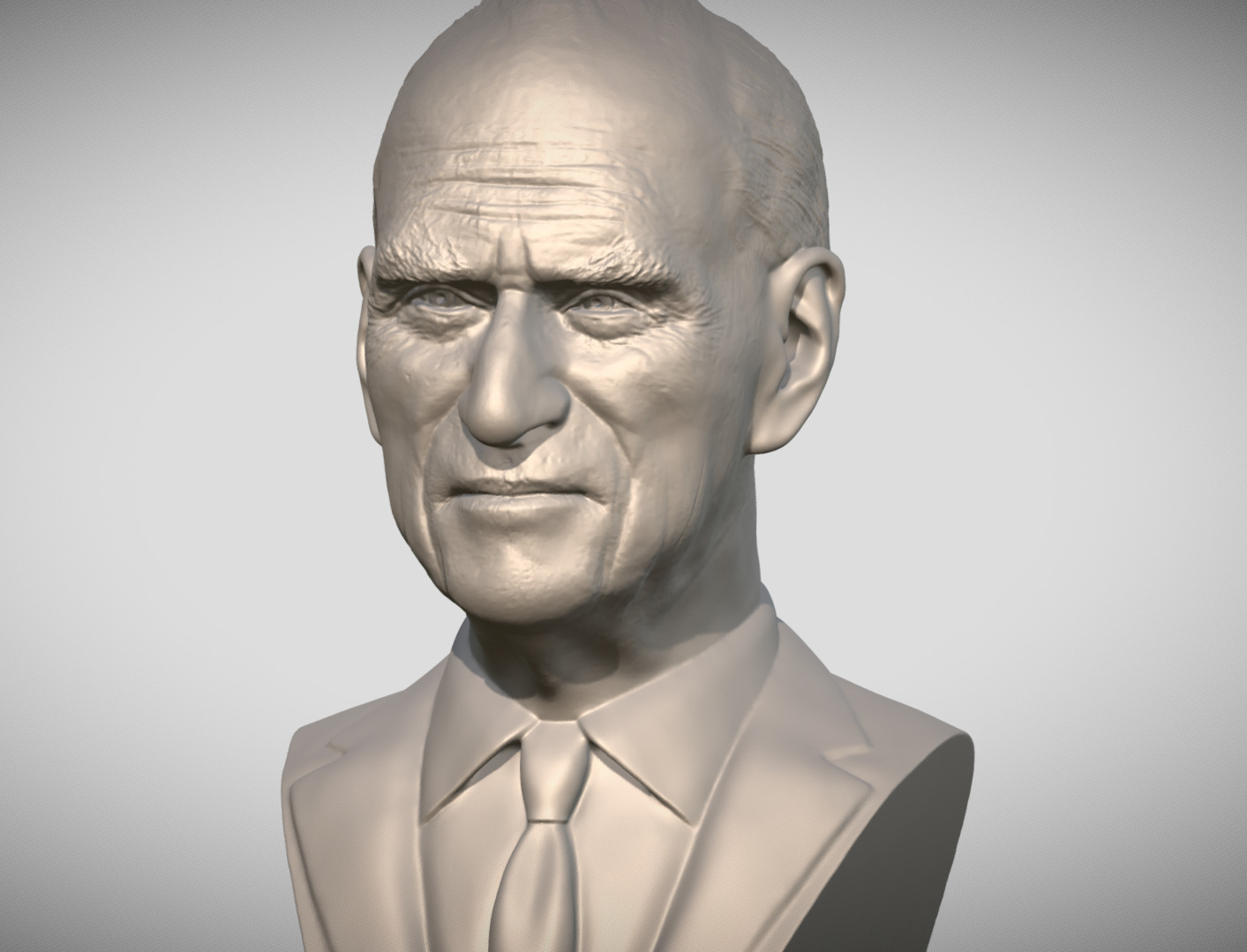 Prince Philip bust 3D print model_1