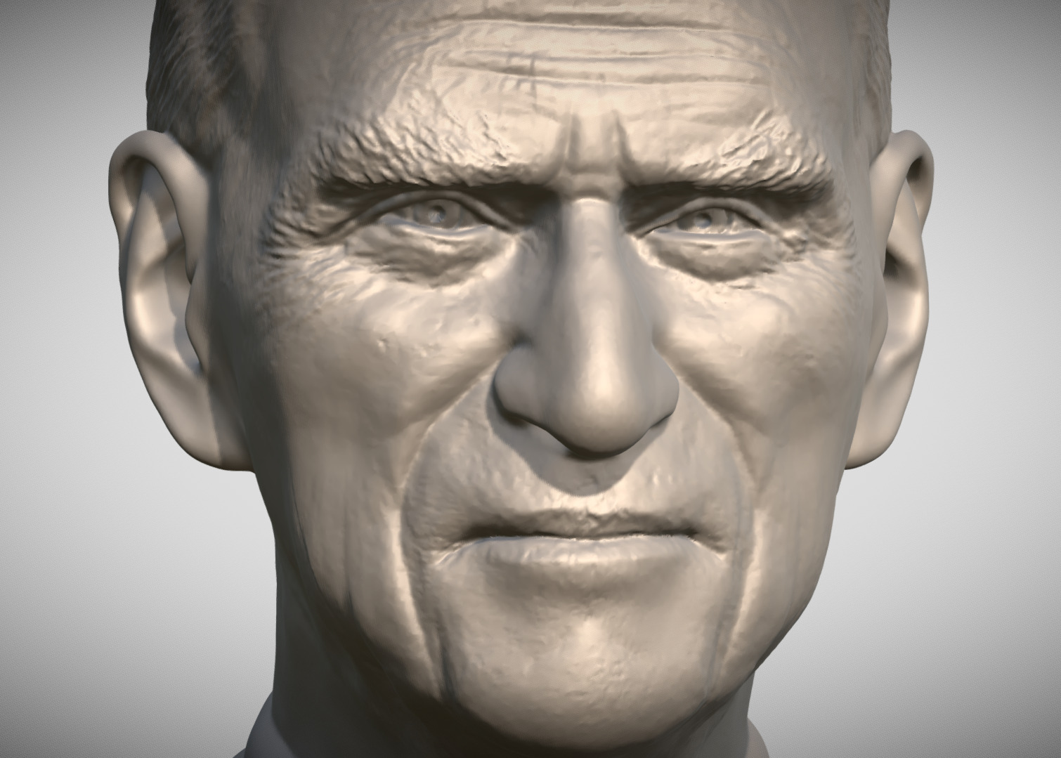 Prince Philip bust 3D print model_9