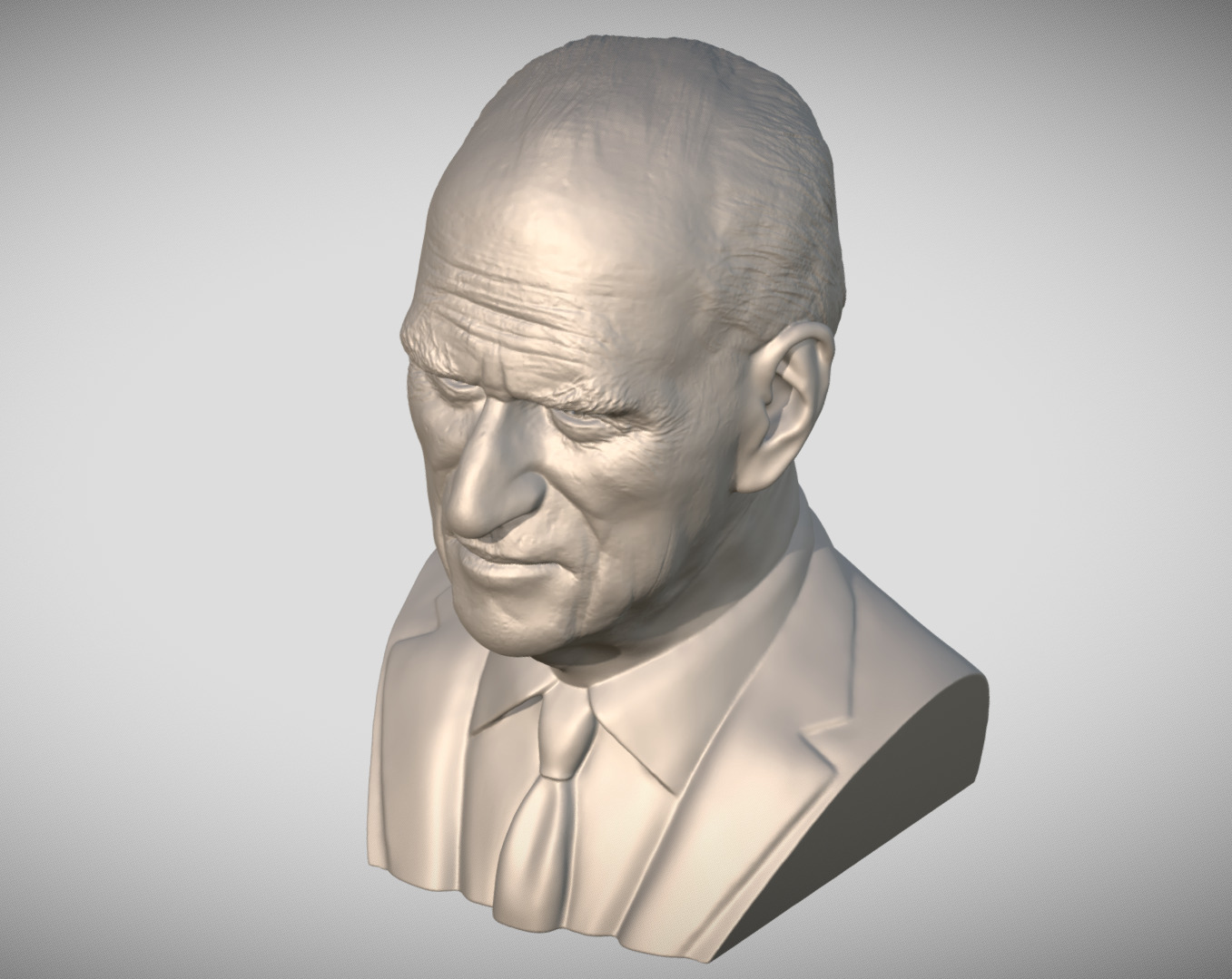 Prince Philip bust 3D print model_12