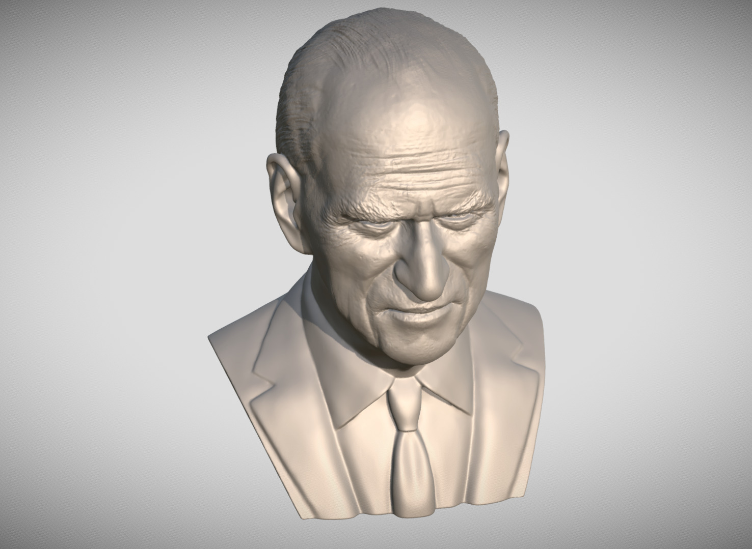 Prince Philip bust 3D print model_11