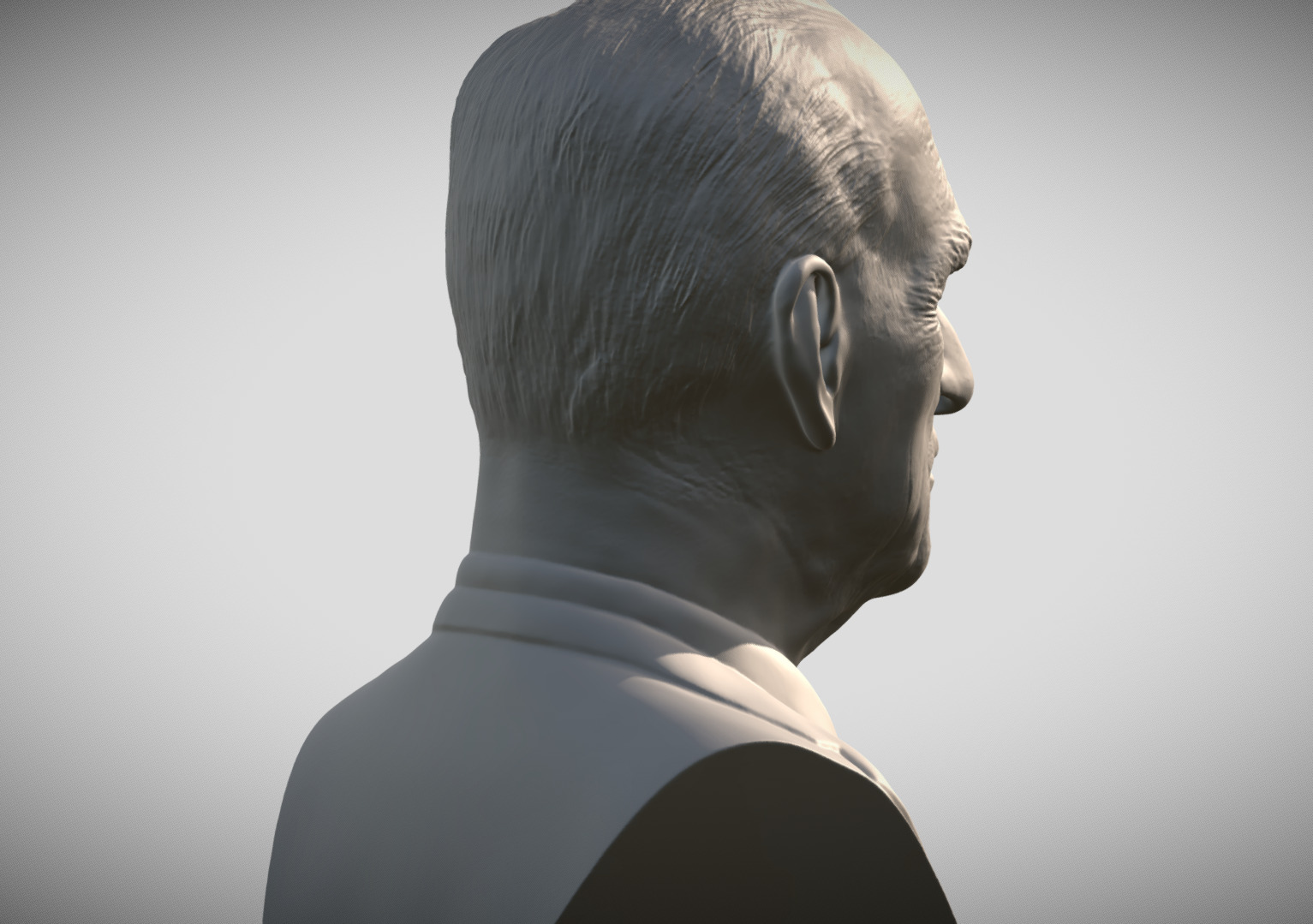 Prince Philip bust 3D print model_5