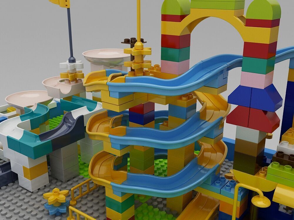 Building block toy table 3D model_5