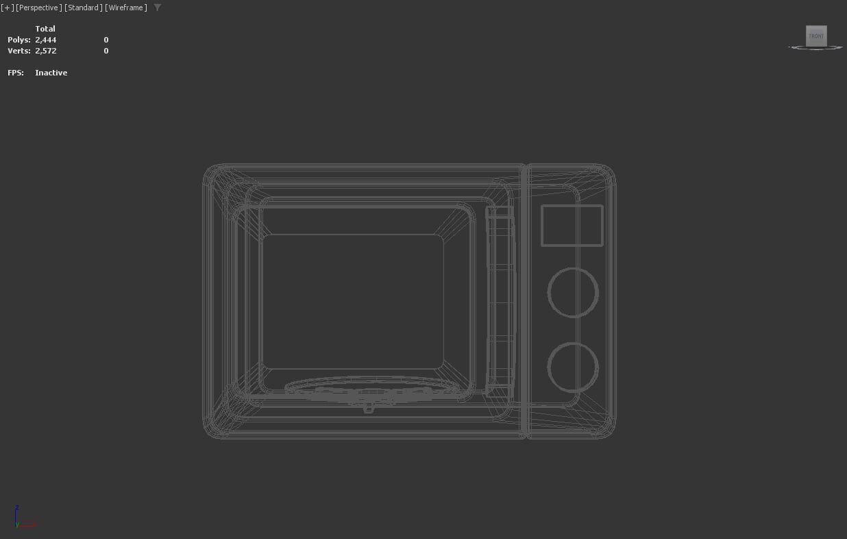 Stylized Low-Poly Microwave Low-poly 3D model_7