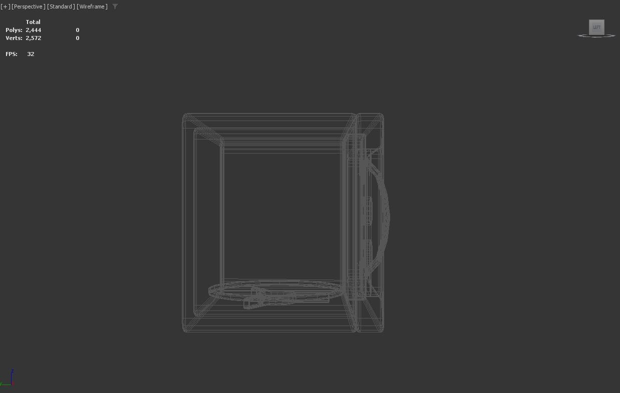 Stylized Low-Poly Microwave Low-poly 3D model_8