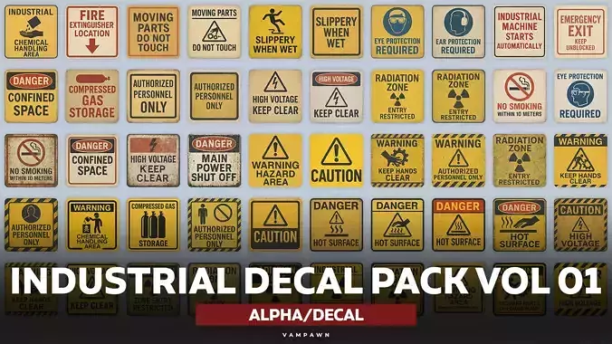 Industrial Decal Pack Vol 01 Texture