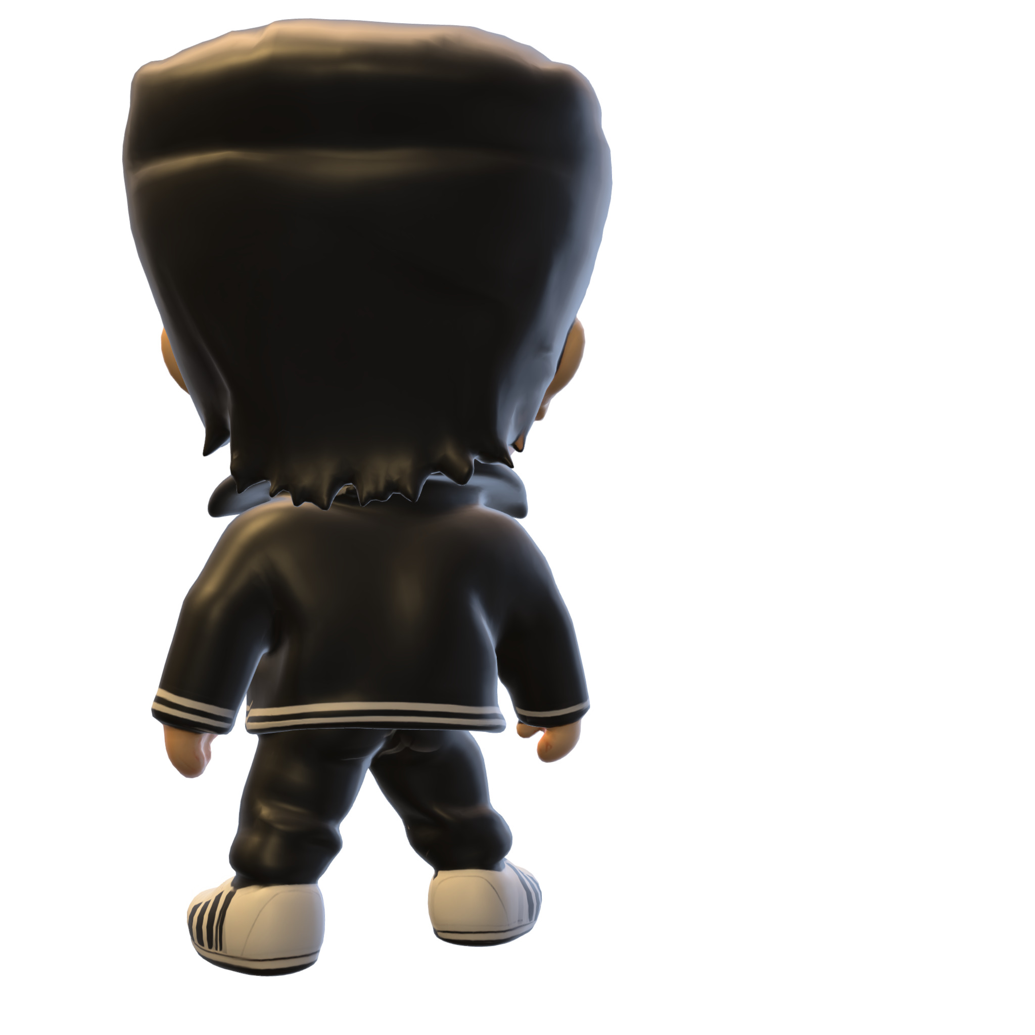 Rockabilly Rebel Chibi 3D Character 3D model_3