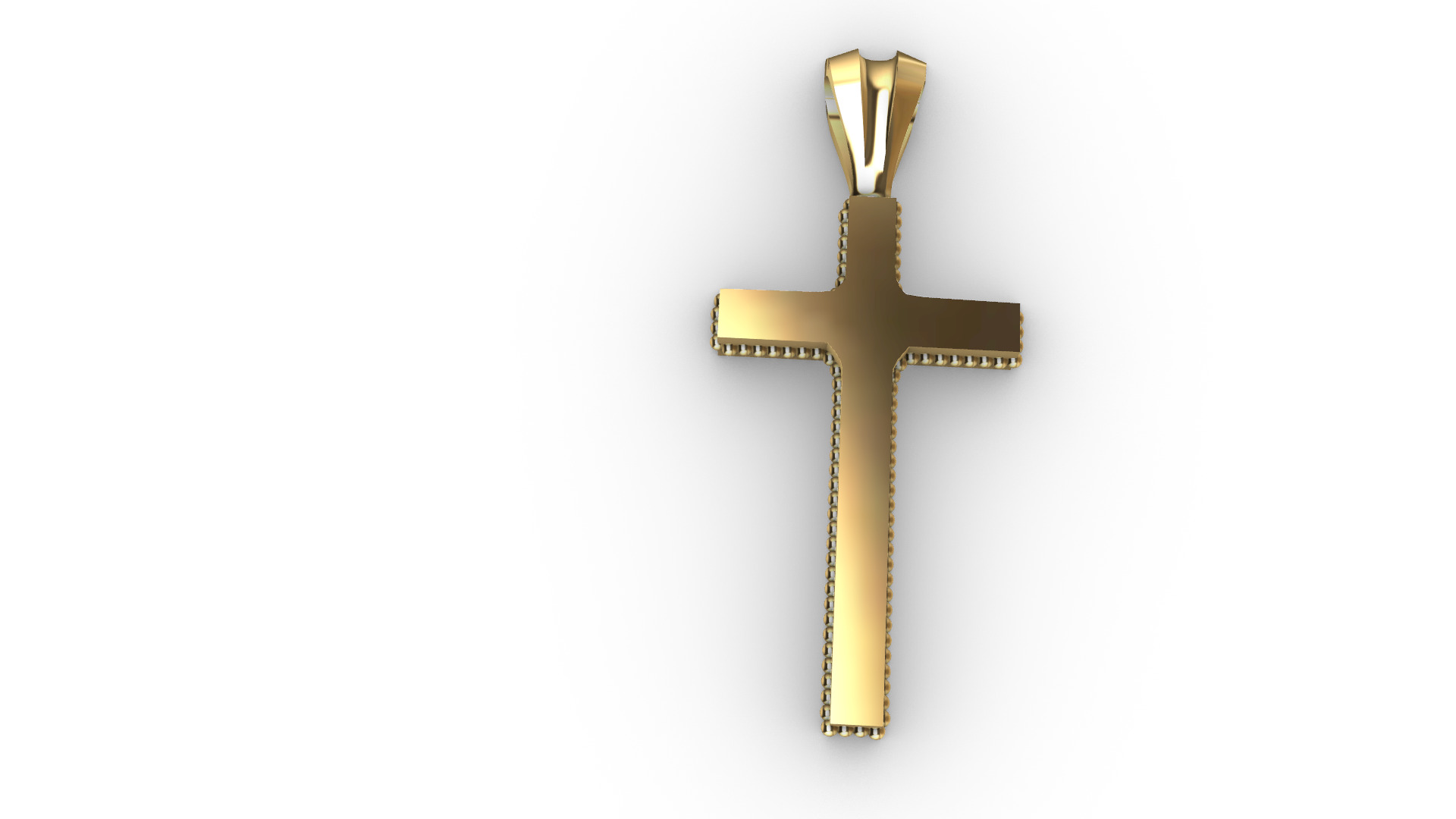 Millgrain Cross pendant 1 3D print model_5