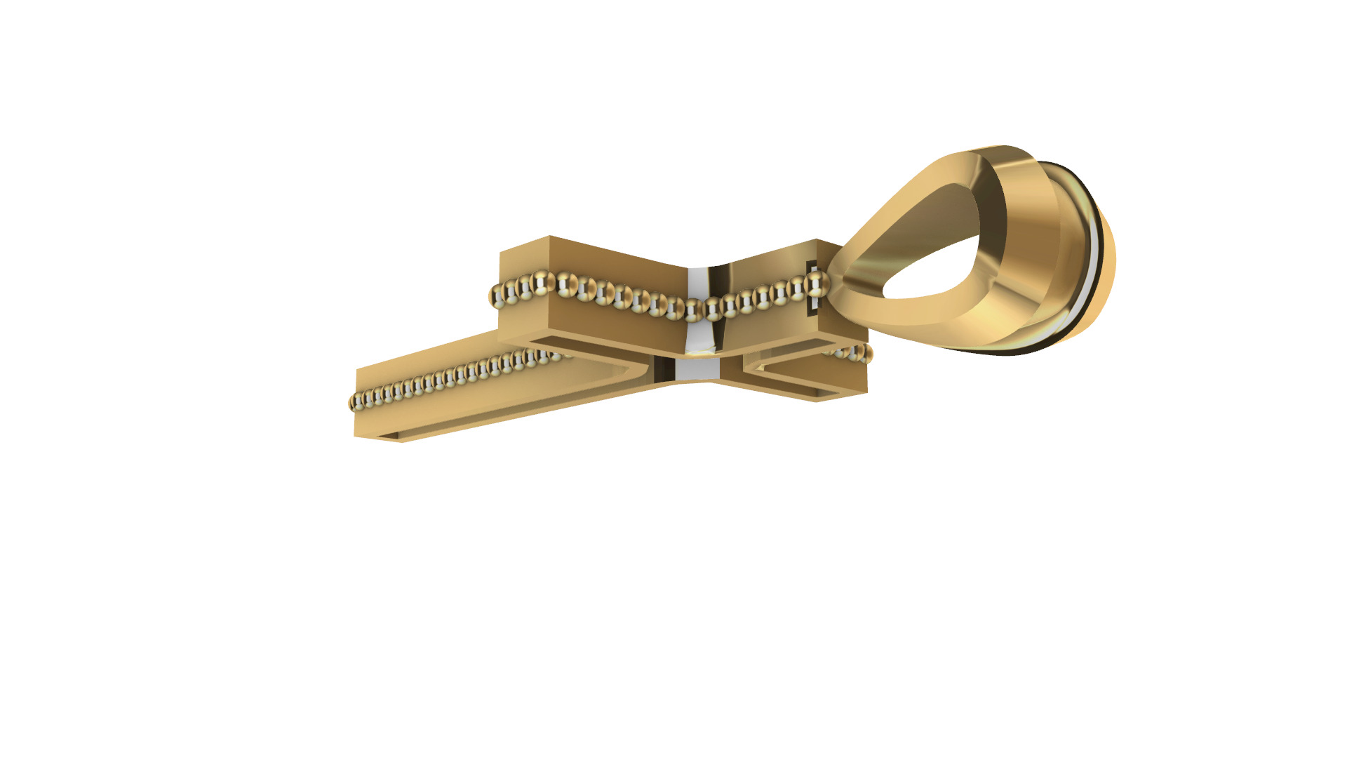 Millgrain Cross pendant 1 3D print model_6