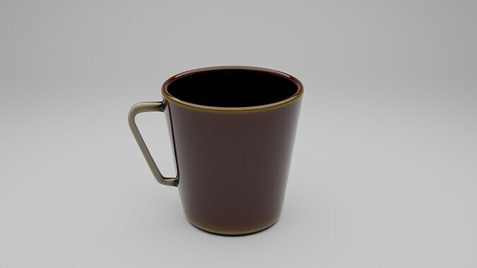 Low Poly Ceramic cup 3DModel Low-poly 3D model