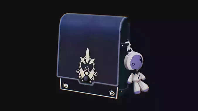Bag Inventory Leather Handbag Backpack Charm Chest Low-poly 3D model