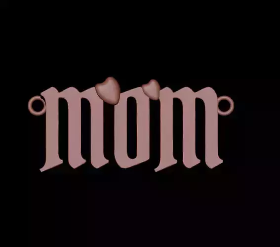 Hearts on Mom Pendant