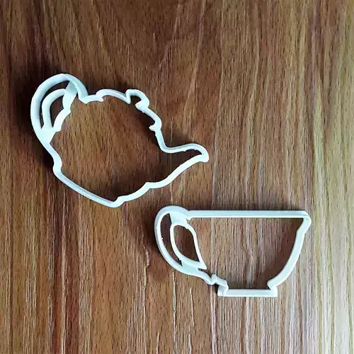 Tea Set Cookie Cutter 3D print model