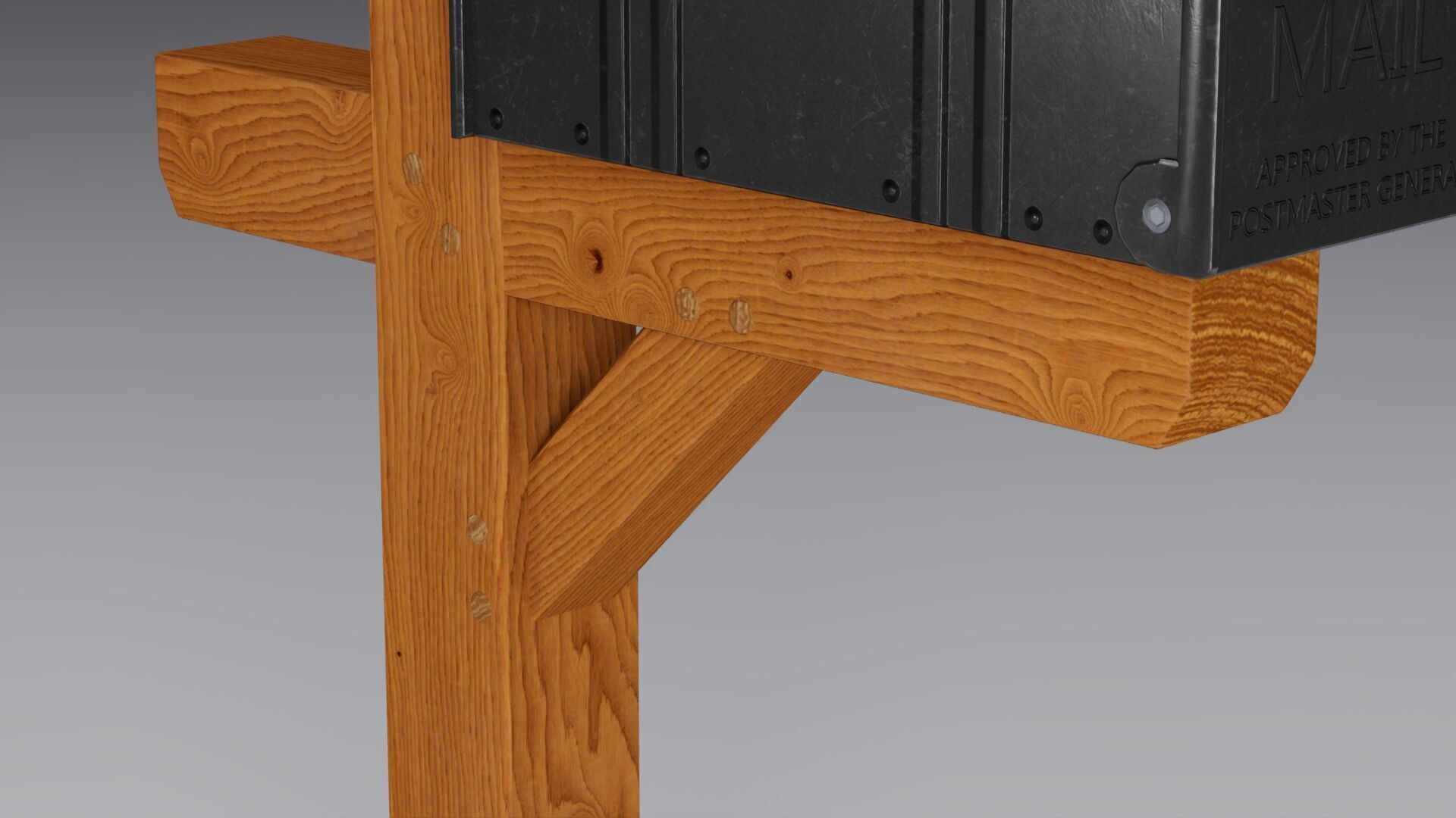 Mail Box Low-poly 3D model_8