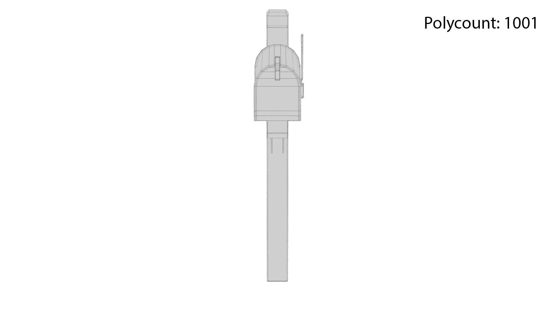 Mail Box Low-poly 3D model_12