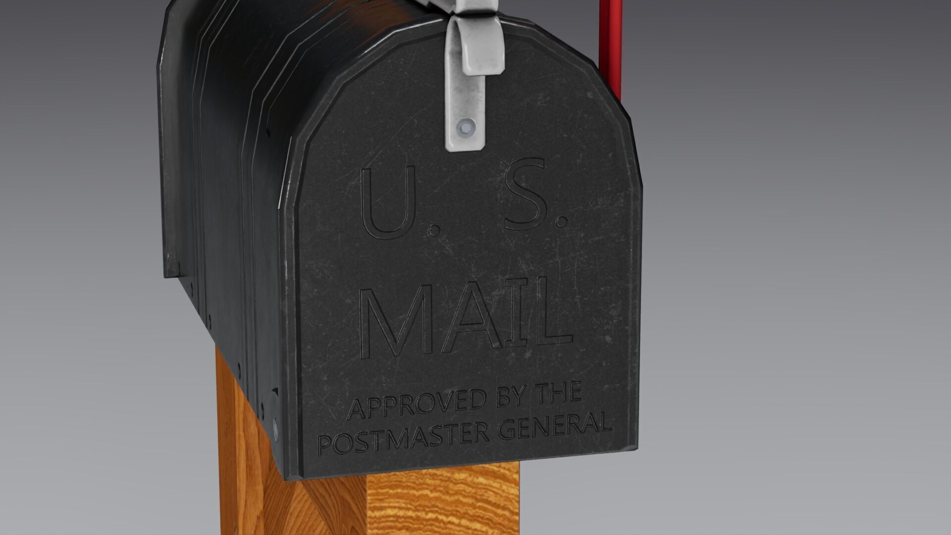 Mail Box Low-poly 3D model_10