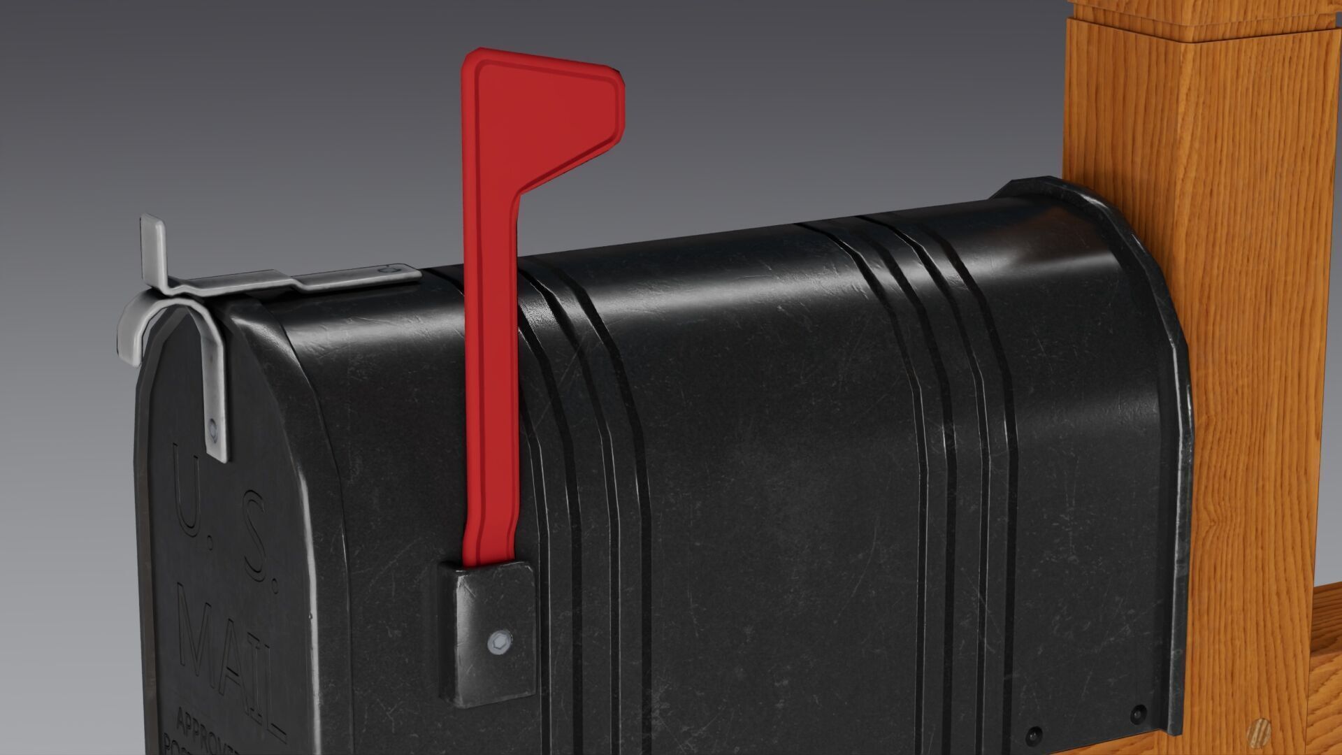 Mail Box Low-poly 3D model_9