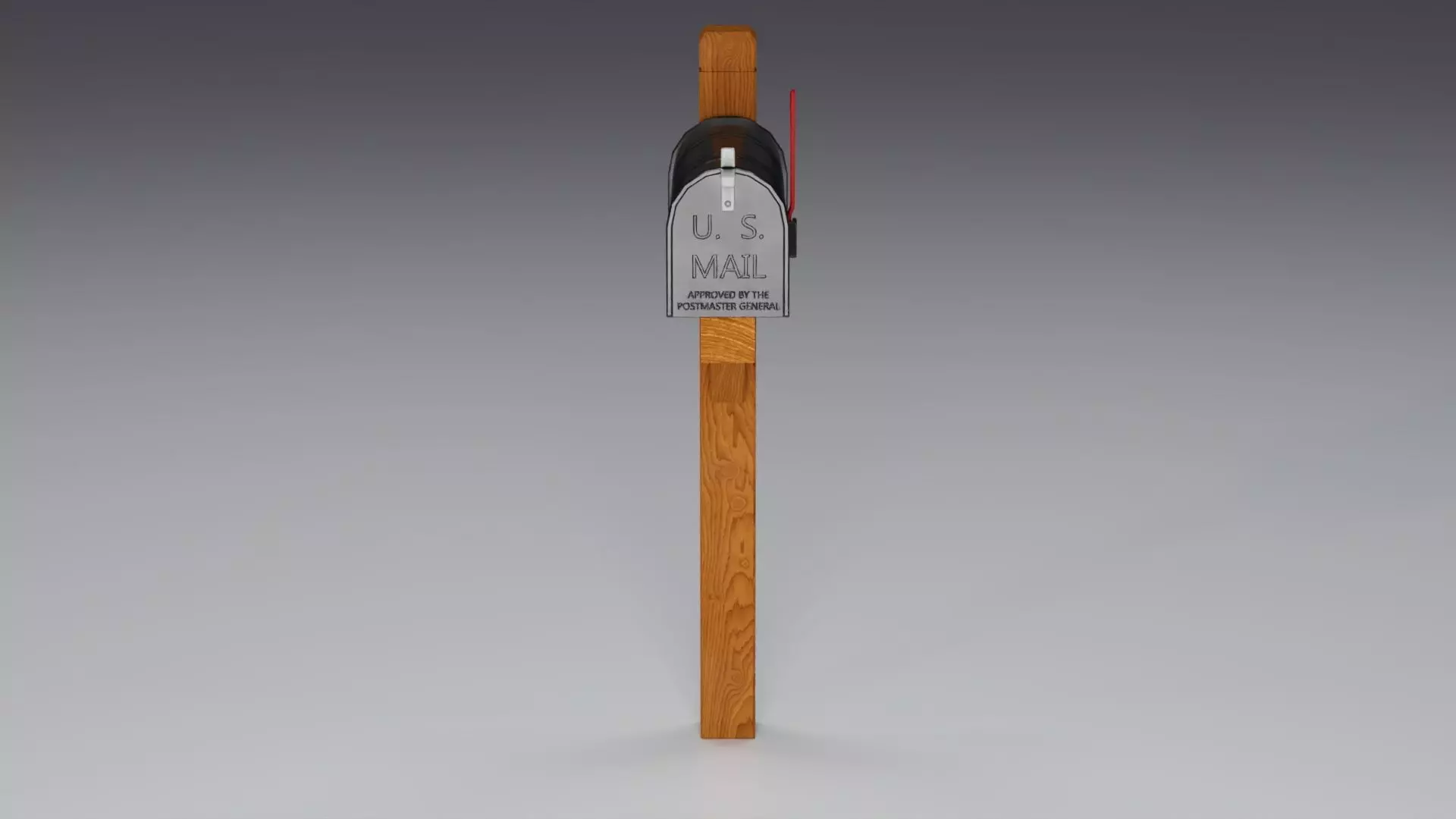 Mail Box Low-poly 3D model_0