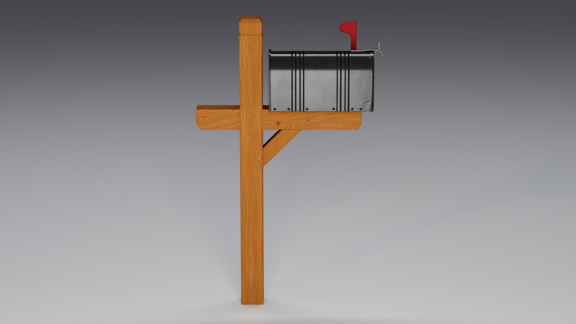 Mail Box Low-poly 3D model_6