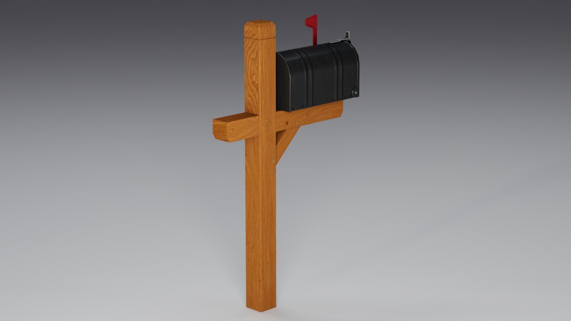 Mail Box Low-poly 3D model_5
