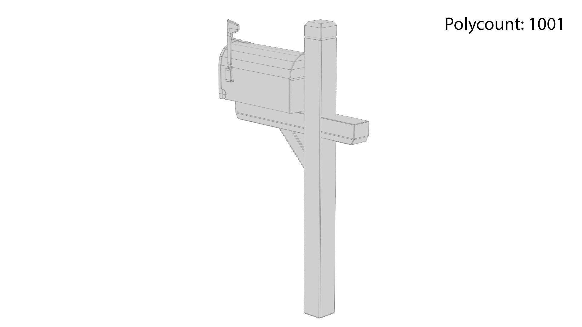 Mail Box Low-poly 3D model_15