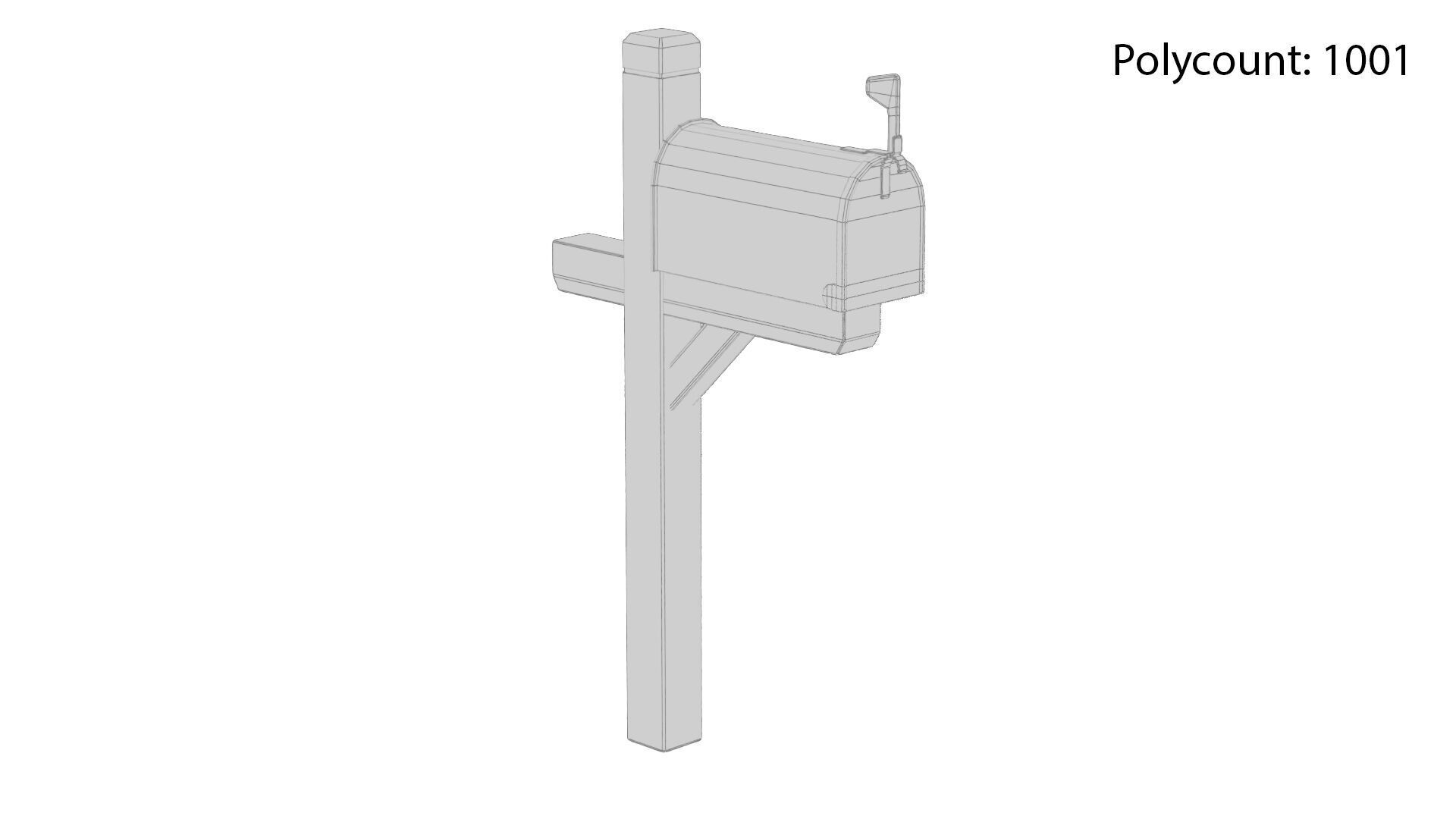Mail Box Low-poly 3D model_19