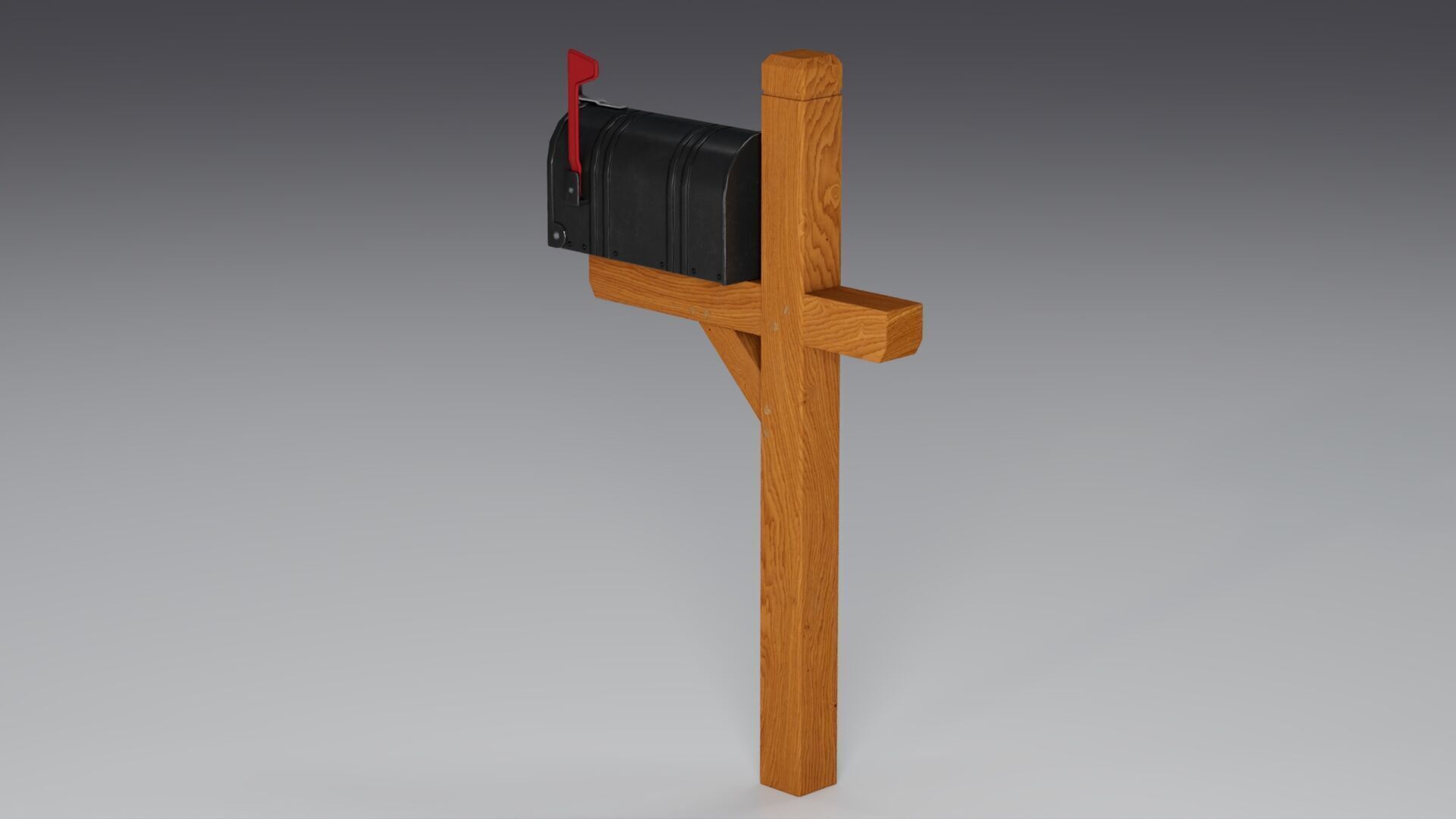 Mail Box Low-poly 3D model_3