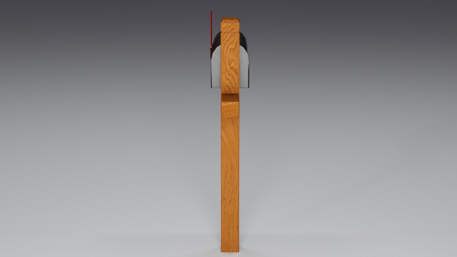 Mail Box Low-poly 3D model_4