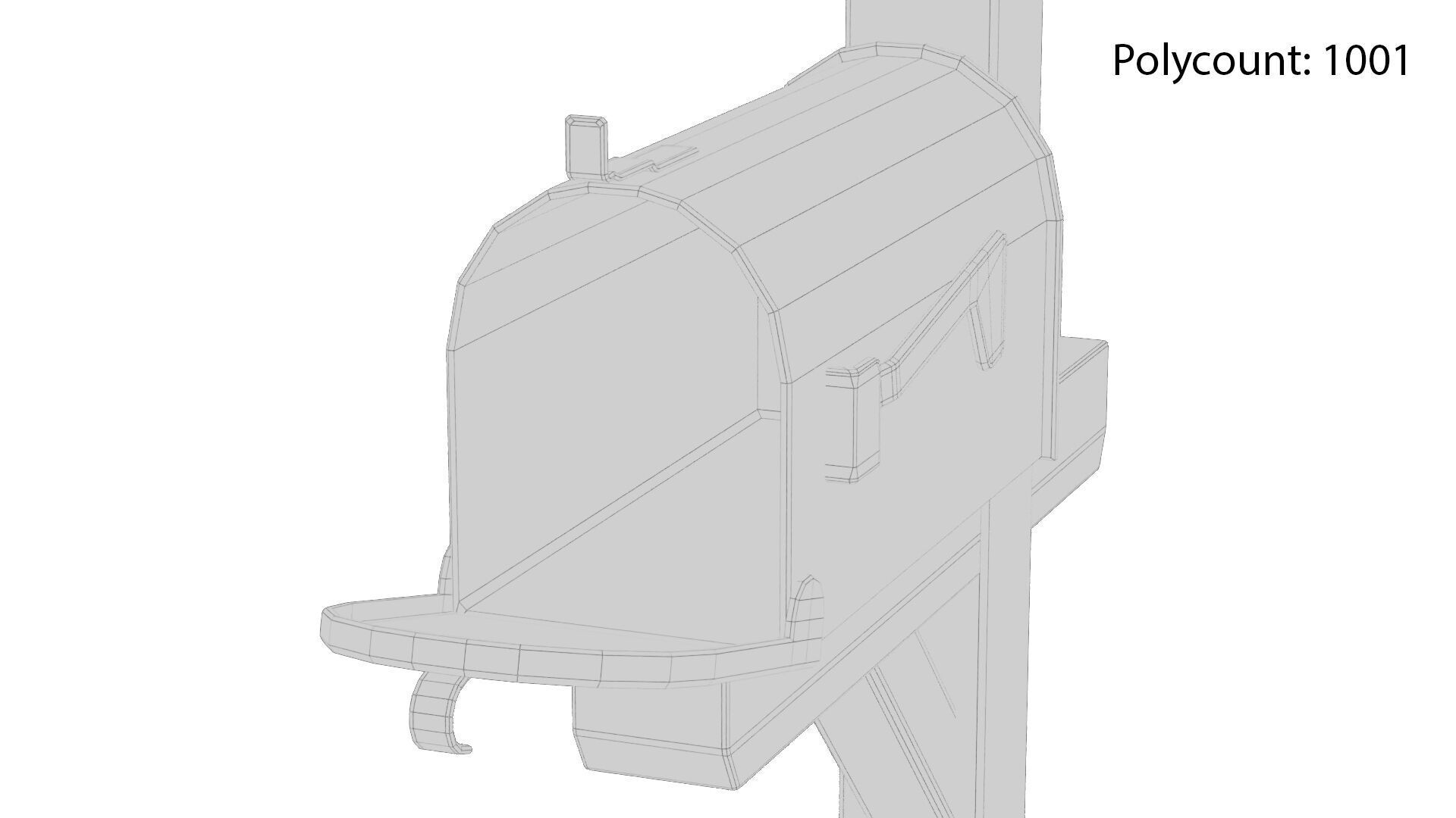 Mail Box Low-poly 3D model_23
