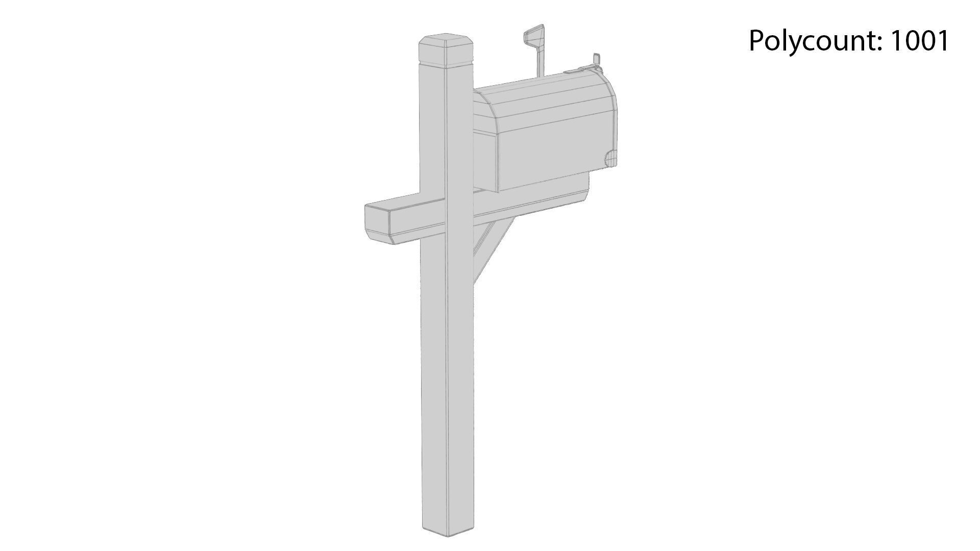 Mail Box Low-poly 3D model_17
