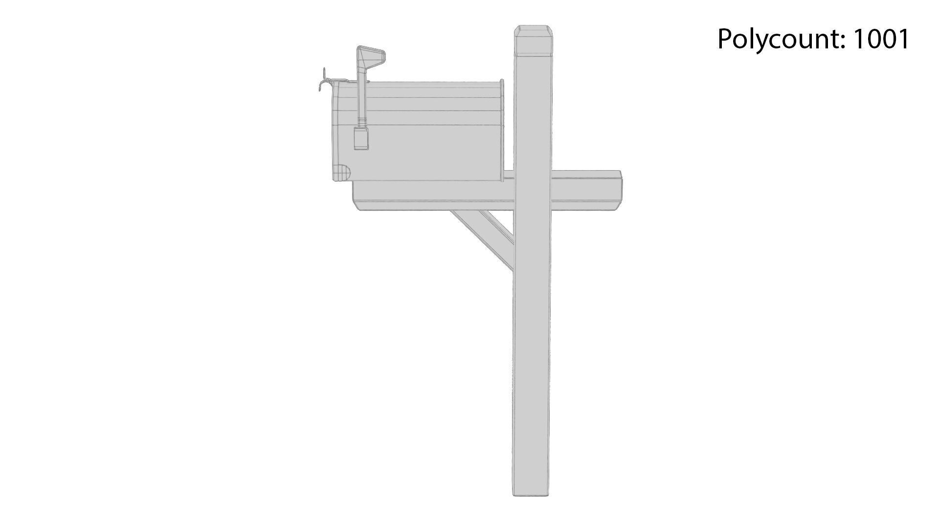 Mail Box Low-poly 3D model_14