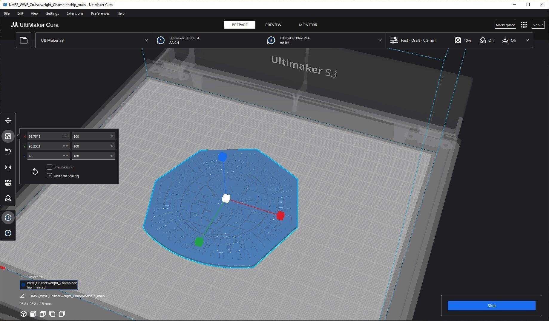 WWE NXT Cruiser Weight Championship 3D print model_5