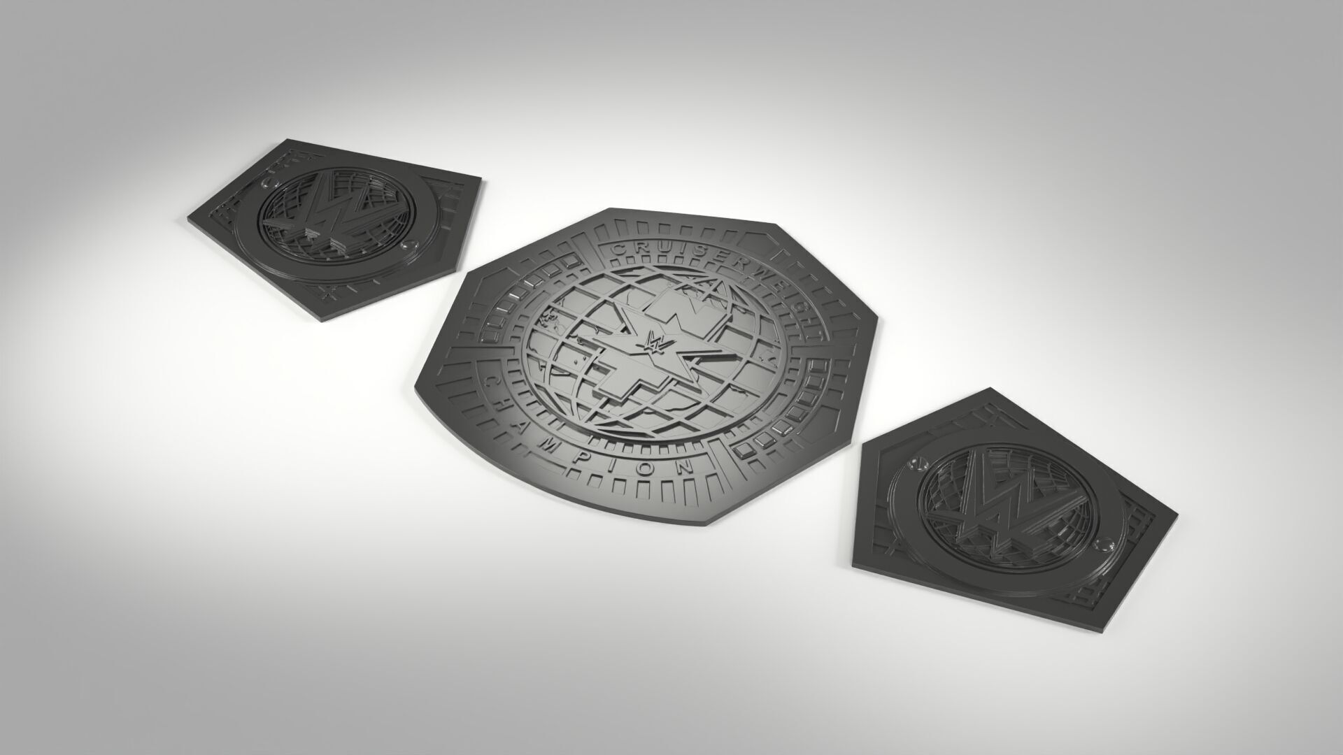 WWE NXT Cruiser Weight Championship 3D print model_4