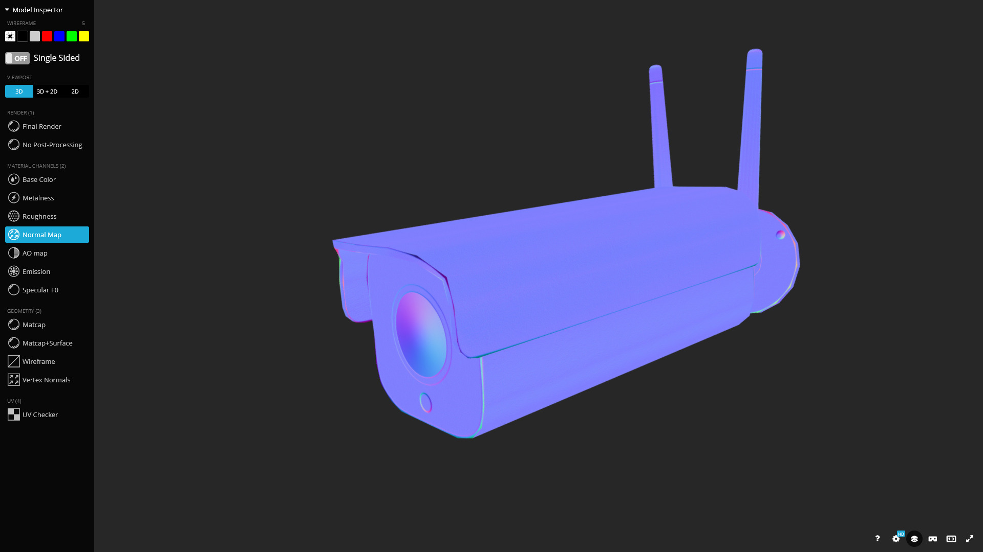 Security Camera 3D Model Low-poly 3D model_8