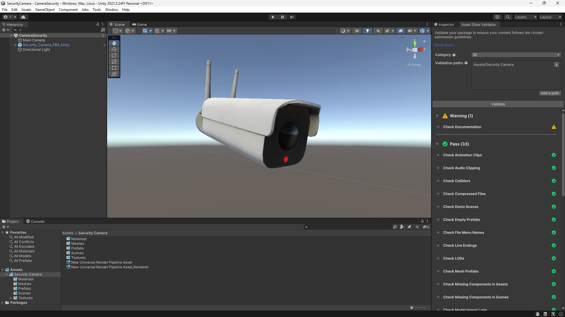 Security Camera 3D Model Low-poly 3D model_3