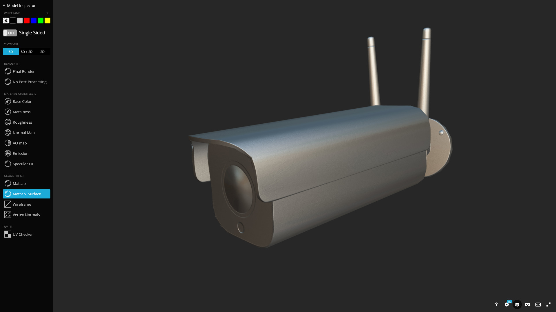 Security Camera 3D Model Low-poly 3D model_12