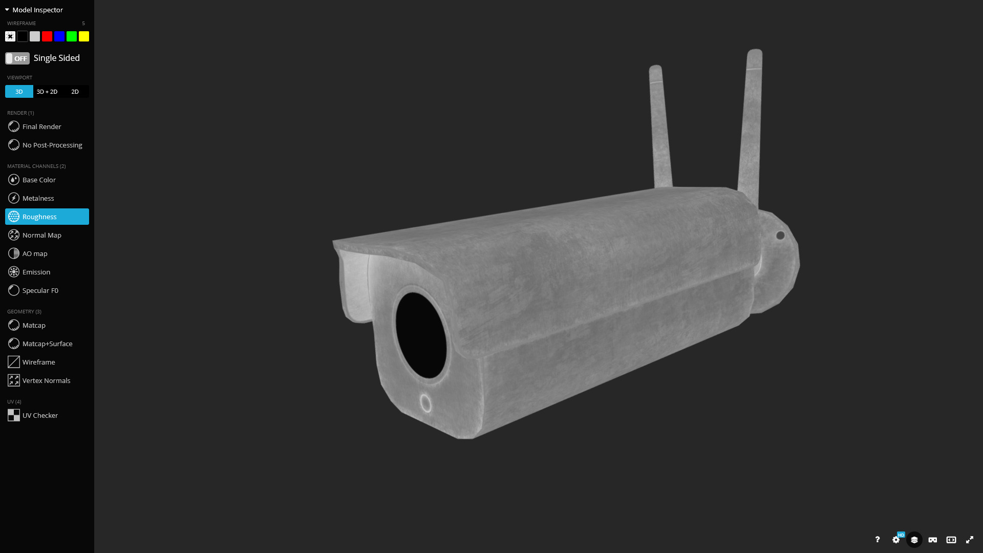 Security Camera 3D Model Low-poly 3D model_7