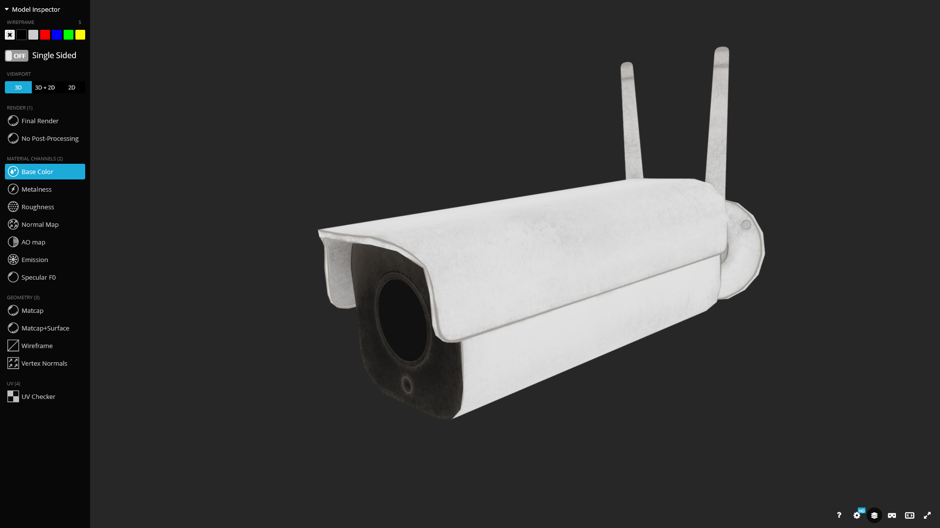 Security Camera 3D Model Low-poly 3D model_5