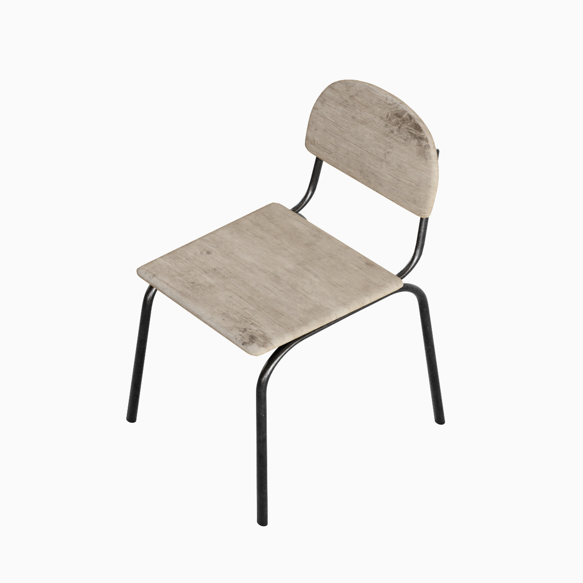 Simple Chair Set 3D model_6