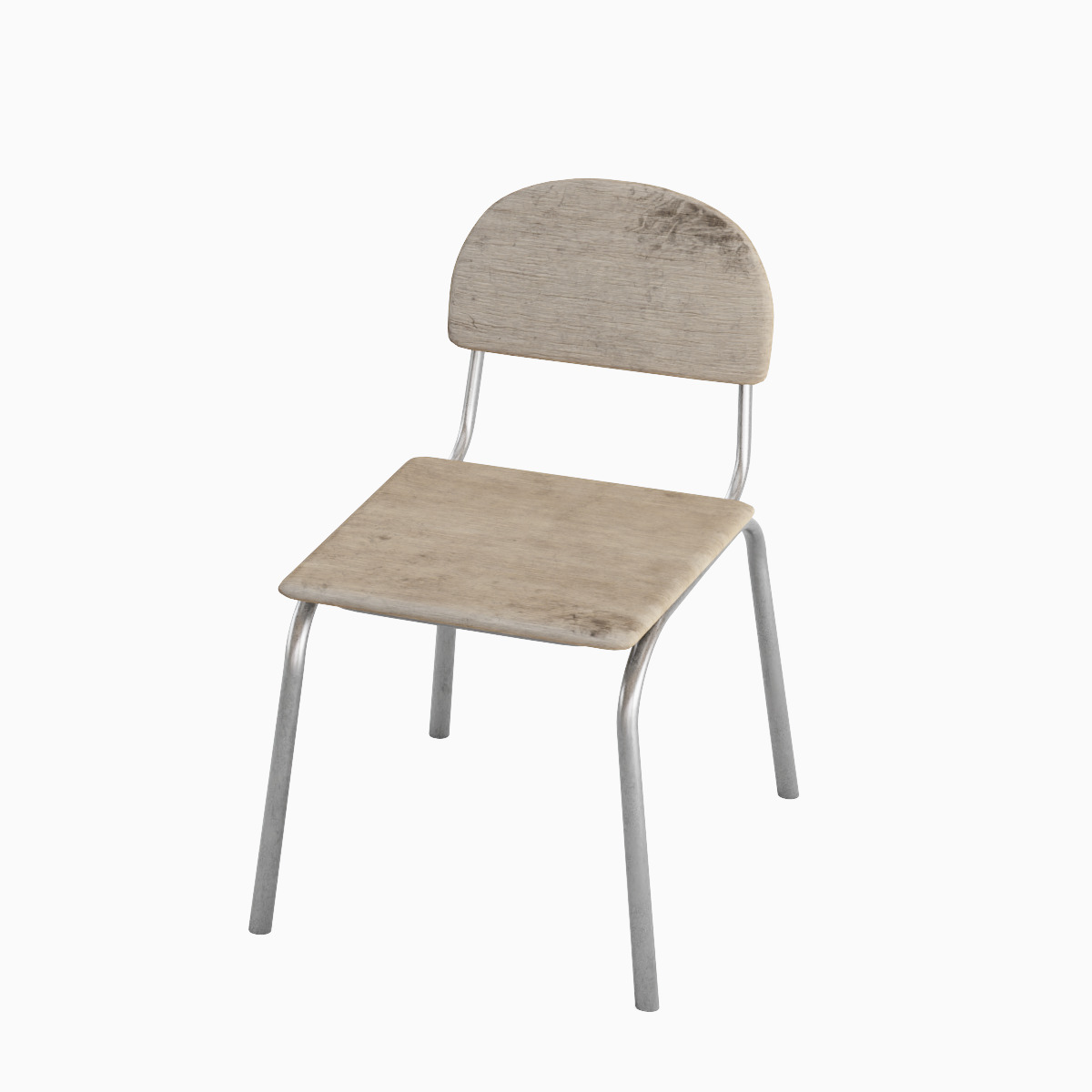 Simple Chair Set 3D model_7