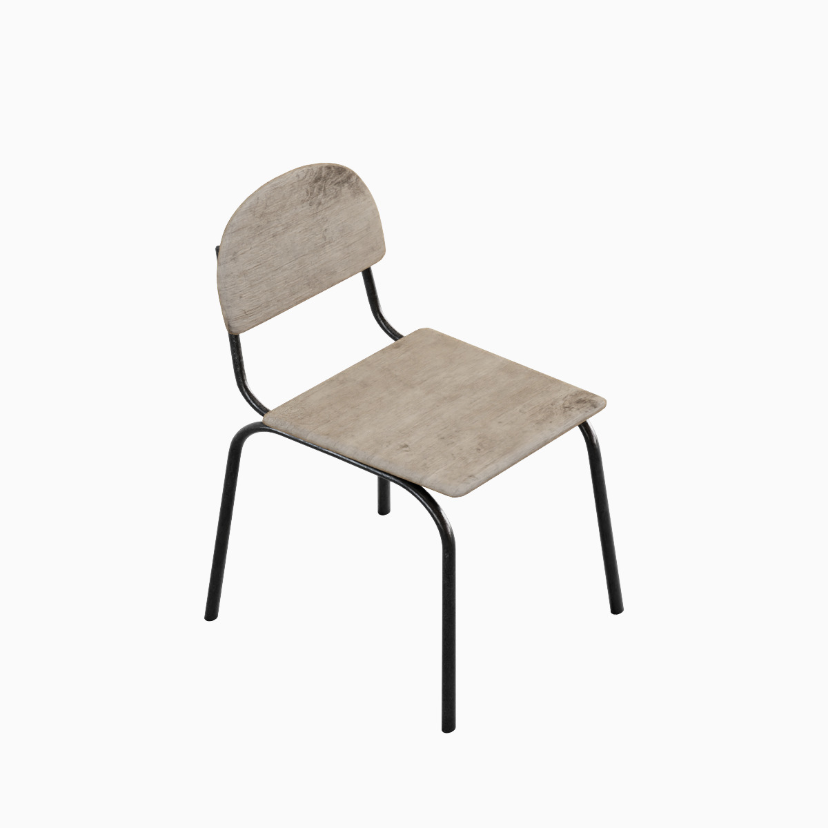 Simple Chair Set 3D model_5