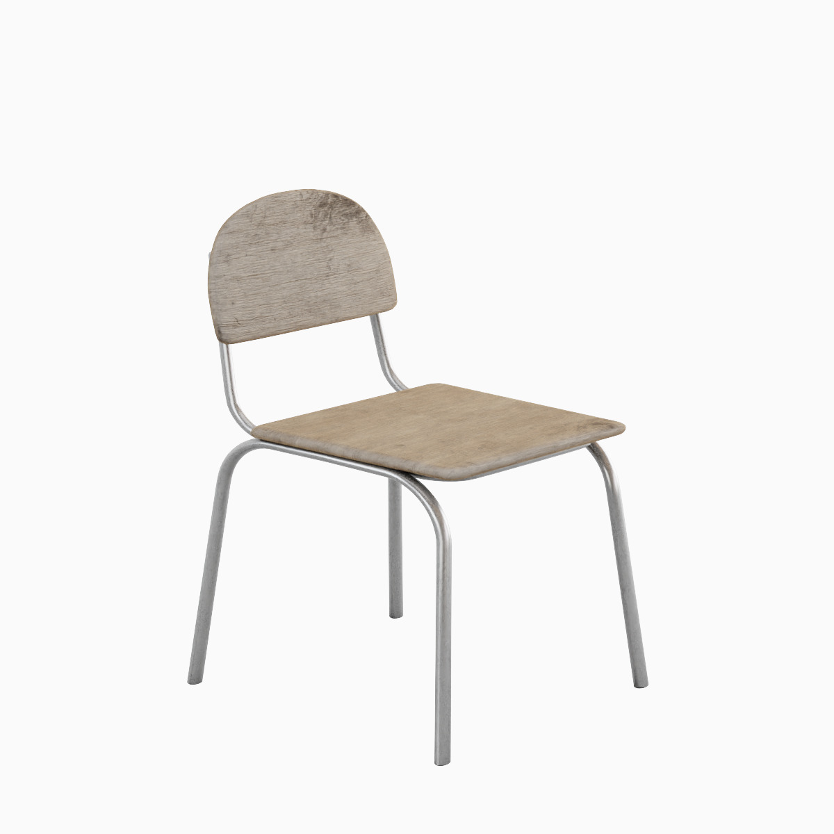 Simple Chair Set 3D model_8
