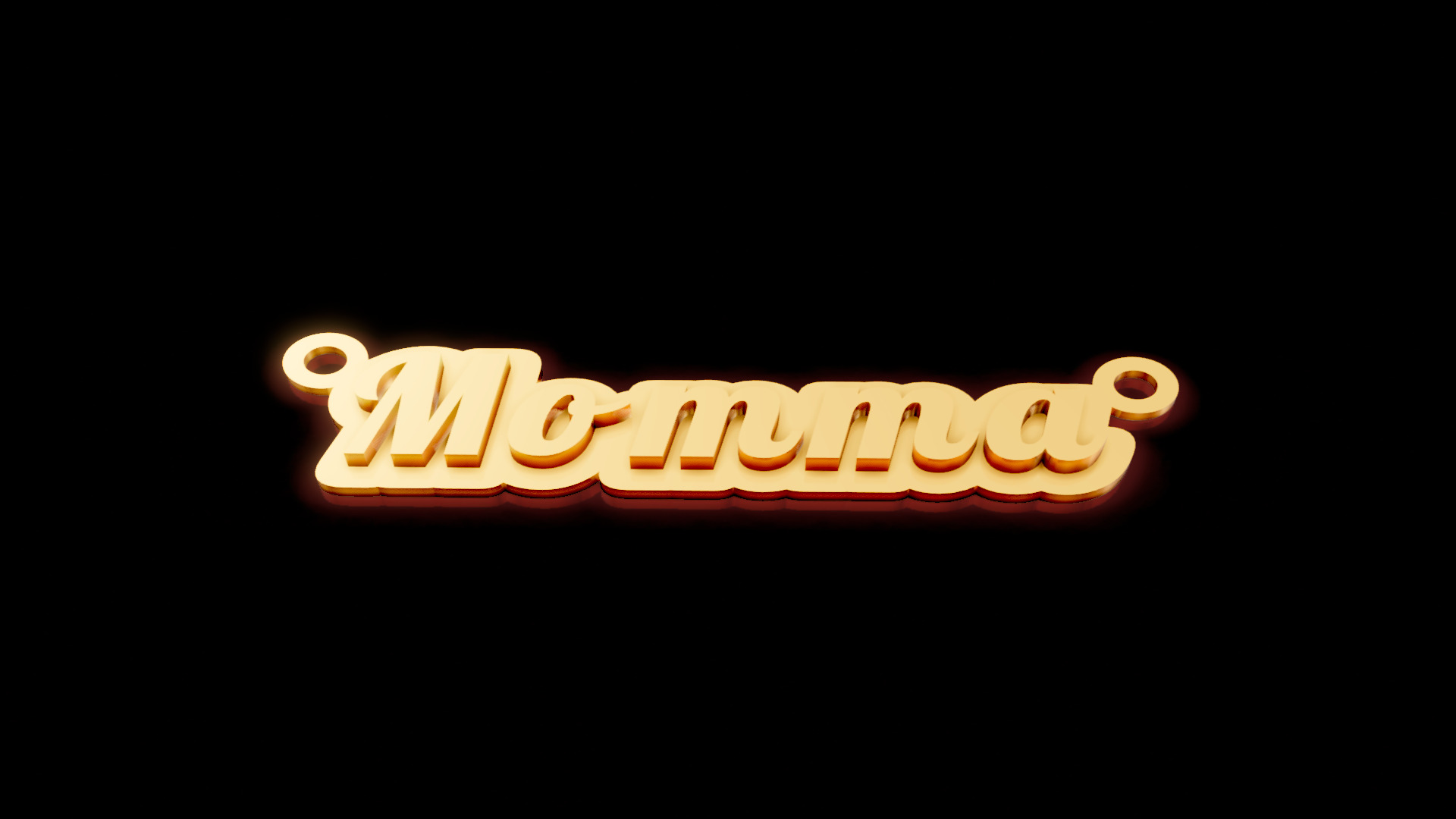 Momma name pendant 3D print model_7