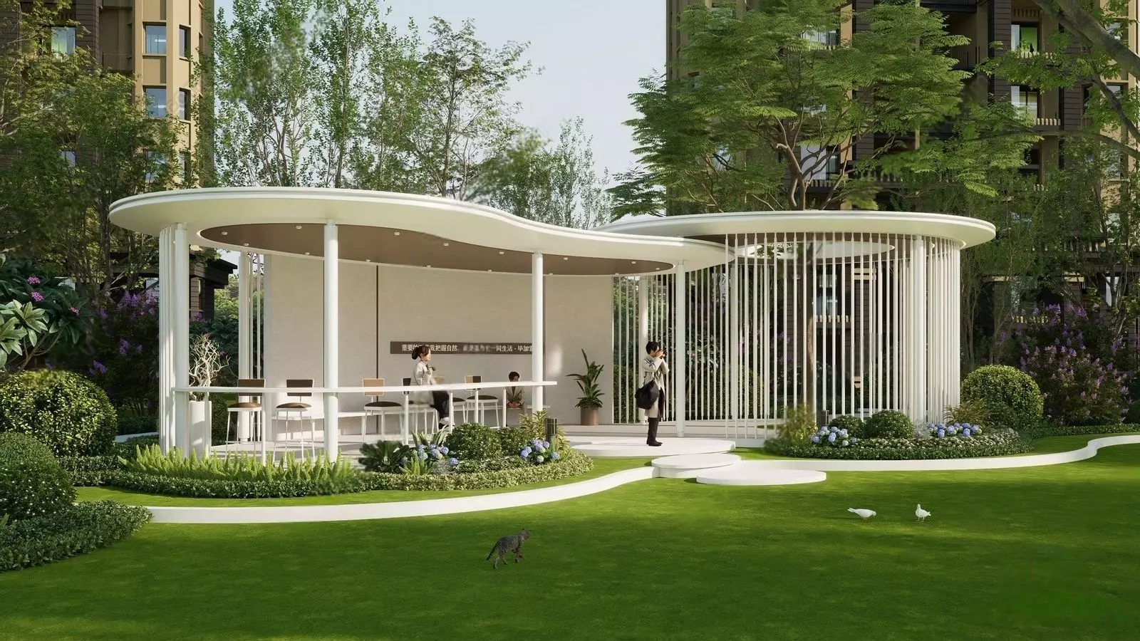 Modern landscape gallery 3D model_0