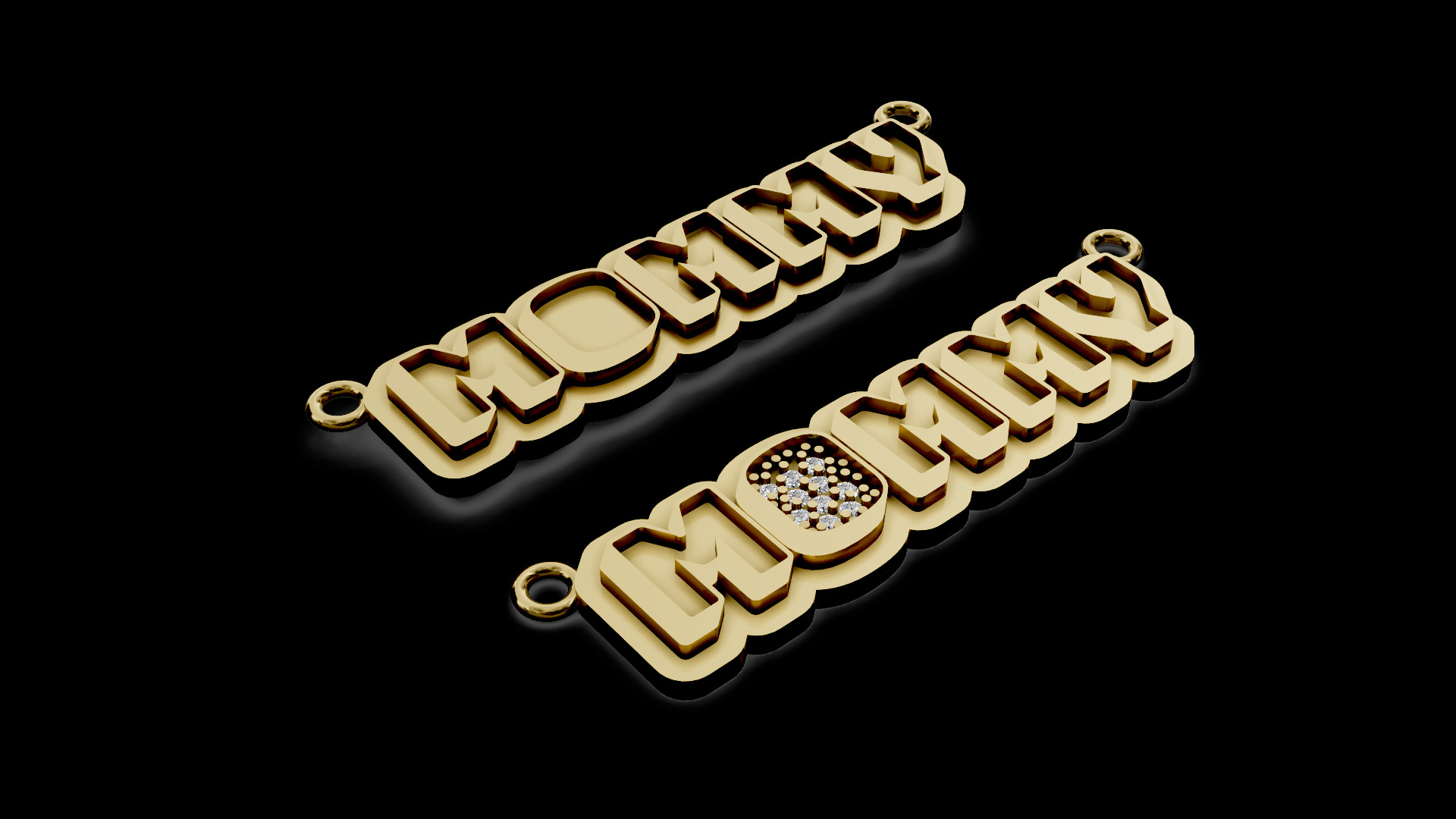 Mommy name pendant 2 3d 3D print model_9