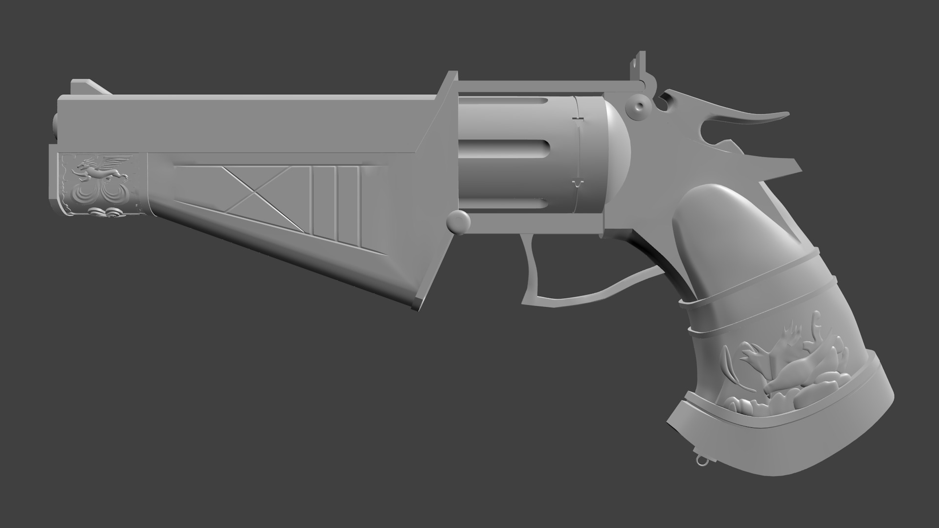 Black Cat Hades Prop Gun 3D print model_3