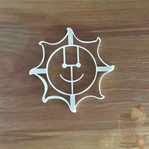 Happy Sun boy Cookie Cutter 3D print model