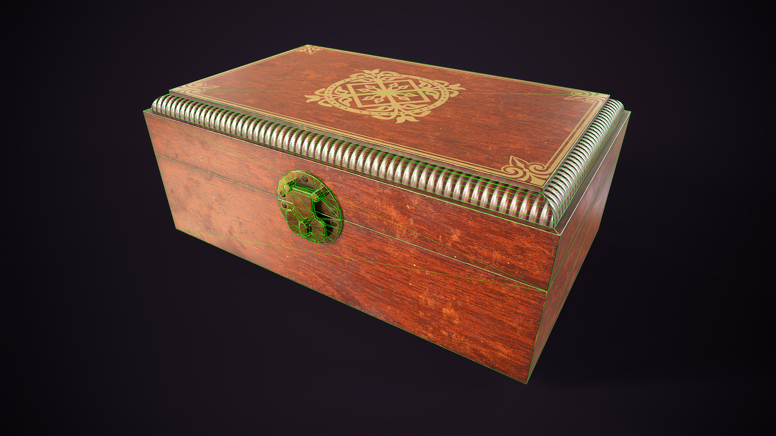Jewelry box Low-poly 3D model_12
