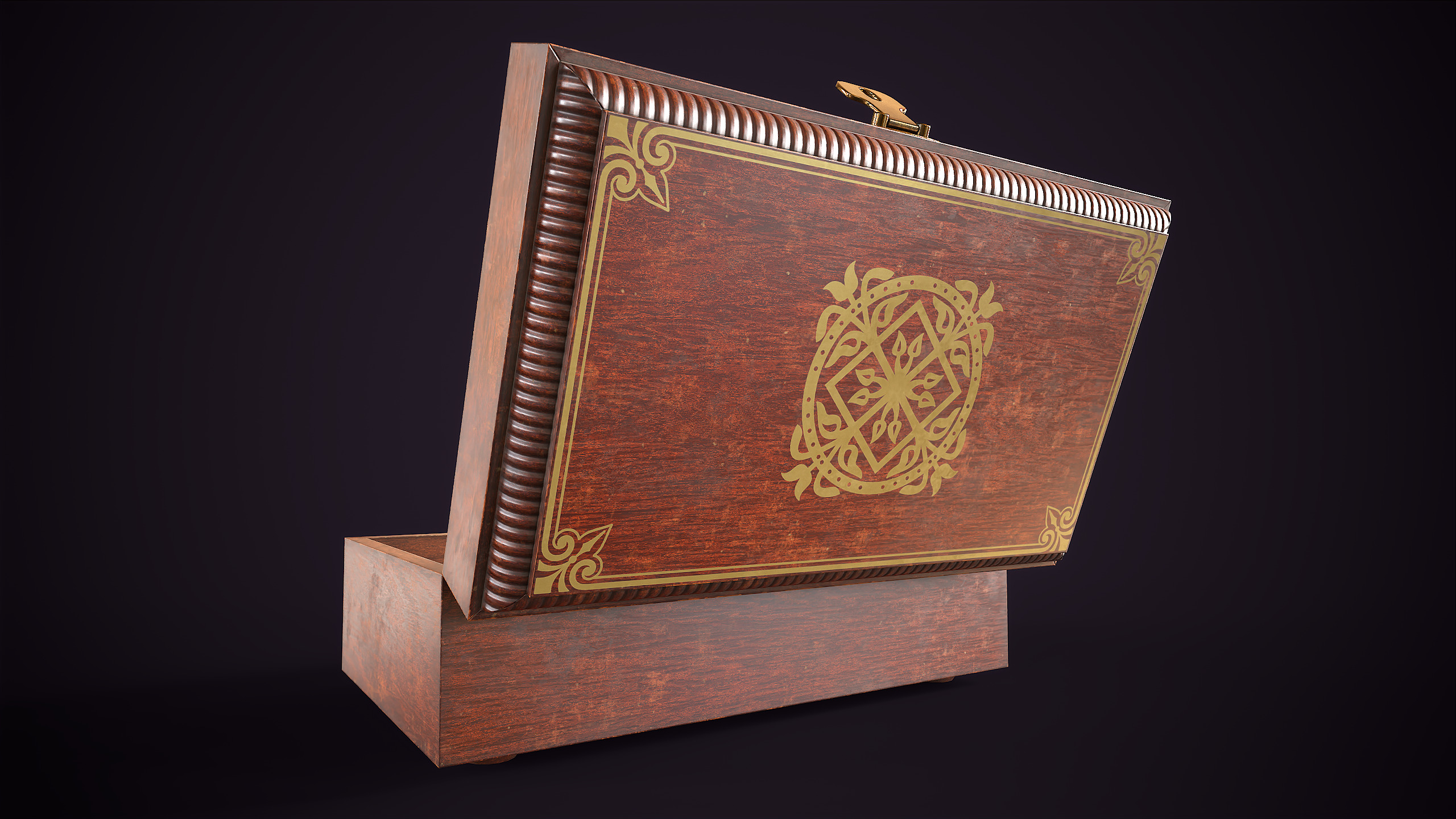 Jewelry box Low-poly 3D model_3