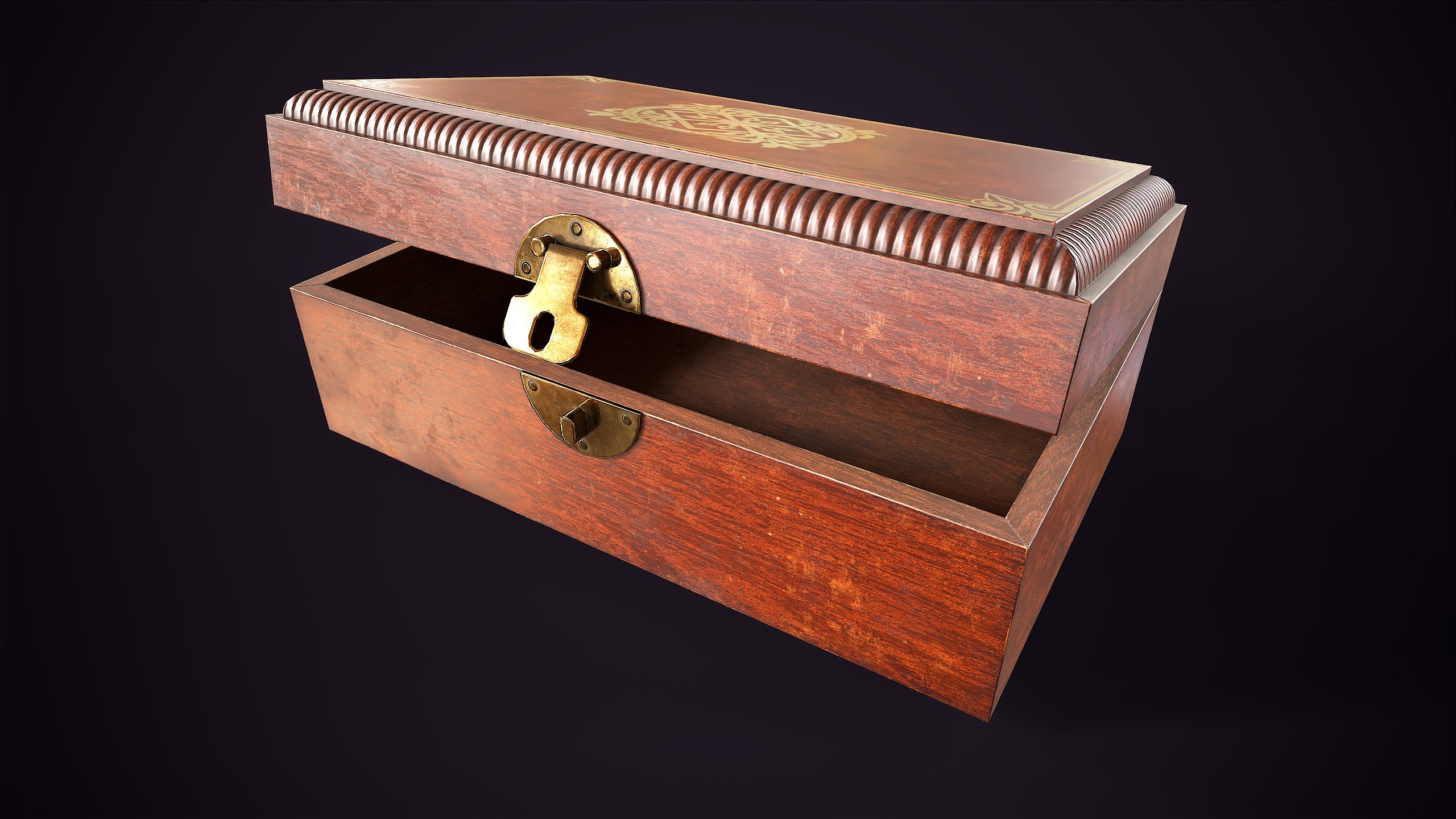 Jewelry box Low-poly 3D model_1