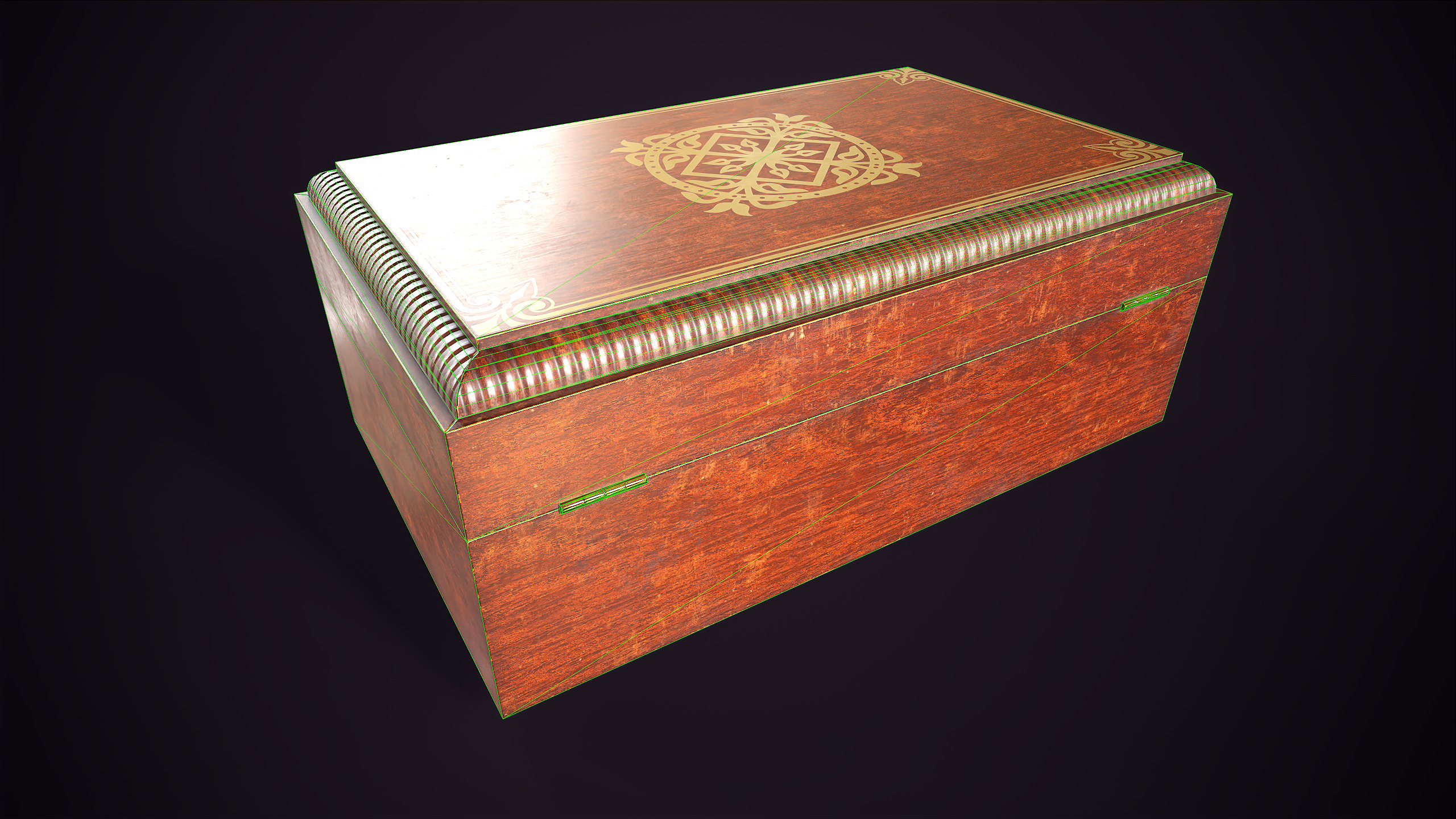 Jewelry box Low-poly 3D model_13